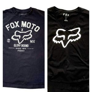 Fox Moto Racing Graphic T-Shirts Top Glory Bound Lot of 2